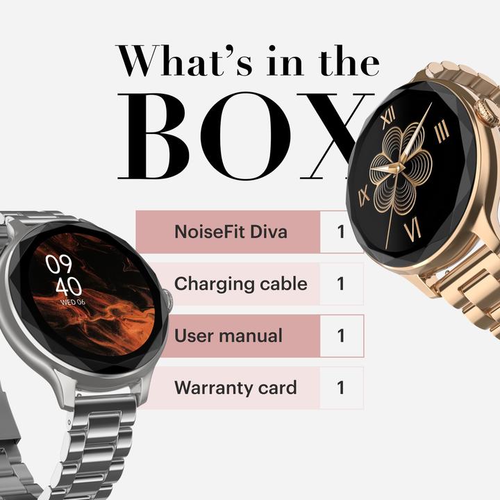Actual product image Noise NoiseFit Diva Smartwatch Metallic Rose Gold (30 mm)