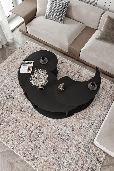 Produktbild Hanah Home Yin Yang Coffee Table 3 Set (70 x 38 x 70 cm)