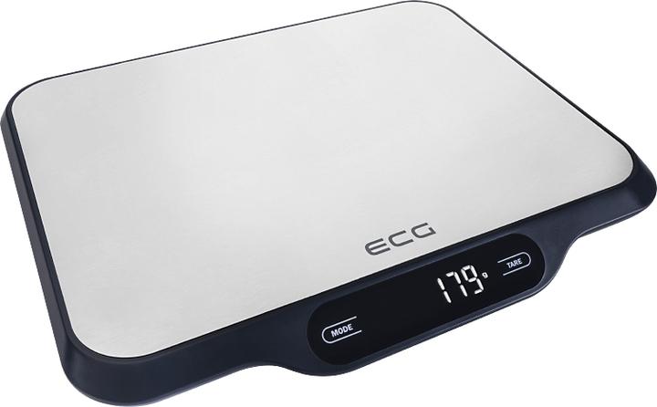 Actual product image ECG KV 215 S Kitchen Scale, Stainless Steel Countertop Rectangle Electronic Kitchen Scale