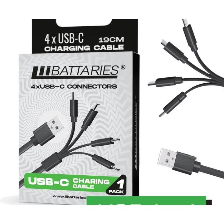 LiiBateries Cavo USB USB-C - USB-C Czarny (9331816667127), Batterie + pile
