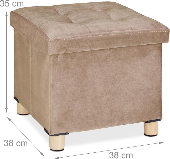 Produktbild Relaxdays Samthocker