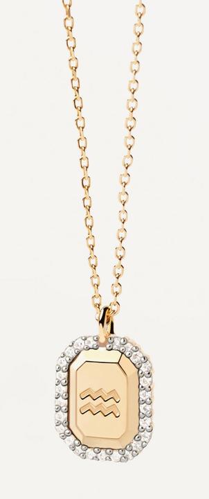 Produktbild Pd Paola PDPAOLA - OriginÃ¡lnÃ­ pozlacenÃ½ nÃ¡hrdelnÃ­k VodnÃ¡Å™ AQUARIUS CO01-566-U (Å™etÃ­zek. pÅ™Ã­vÄ›sek) (Silber 925)