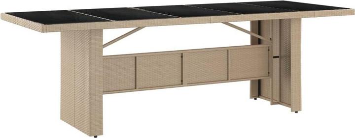 Image du produit vidaXL Gartentisch mit Glasplatte (240 x 90 x 75 cm)