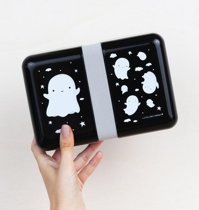 Actual product image A Little Lovely Company Lunchbox Ghost SBGHBL17 black 18x6x12cm (0.85 l)