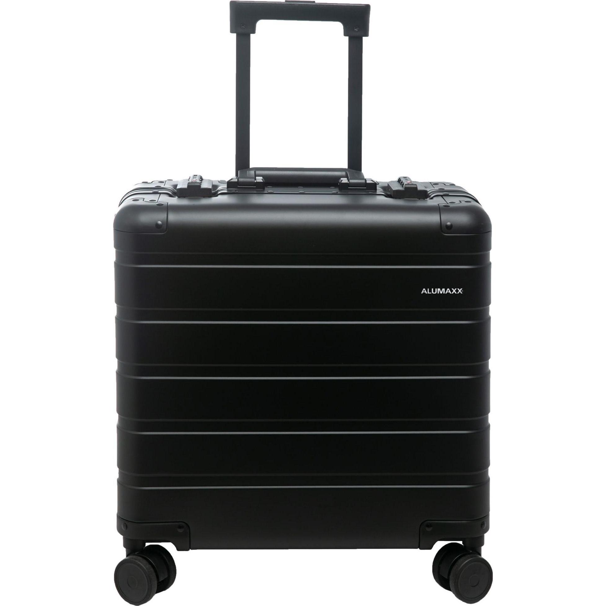 Alumaxx, Koffer, Business Overnighttrolley, mit Vollalukoffer,schwarz, Schwarz, (37 l, Handgepäck (bis 50l))