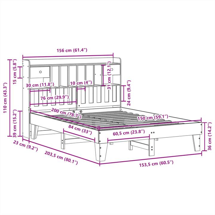 Image du produit vidaXL Bettgestell (150 x 200 cm)