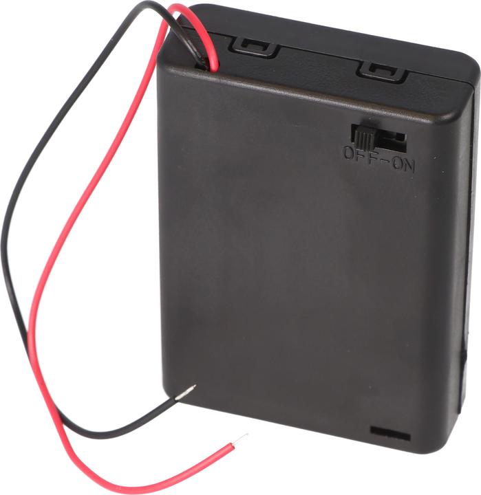 Produktbild AccuCell Batteriehalter für 3x Mignon mit Deckel und Schalter wasserabweisend