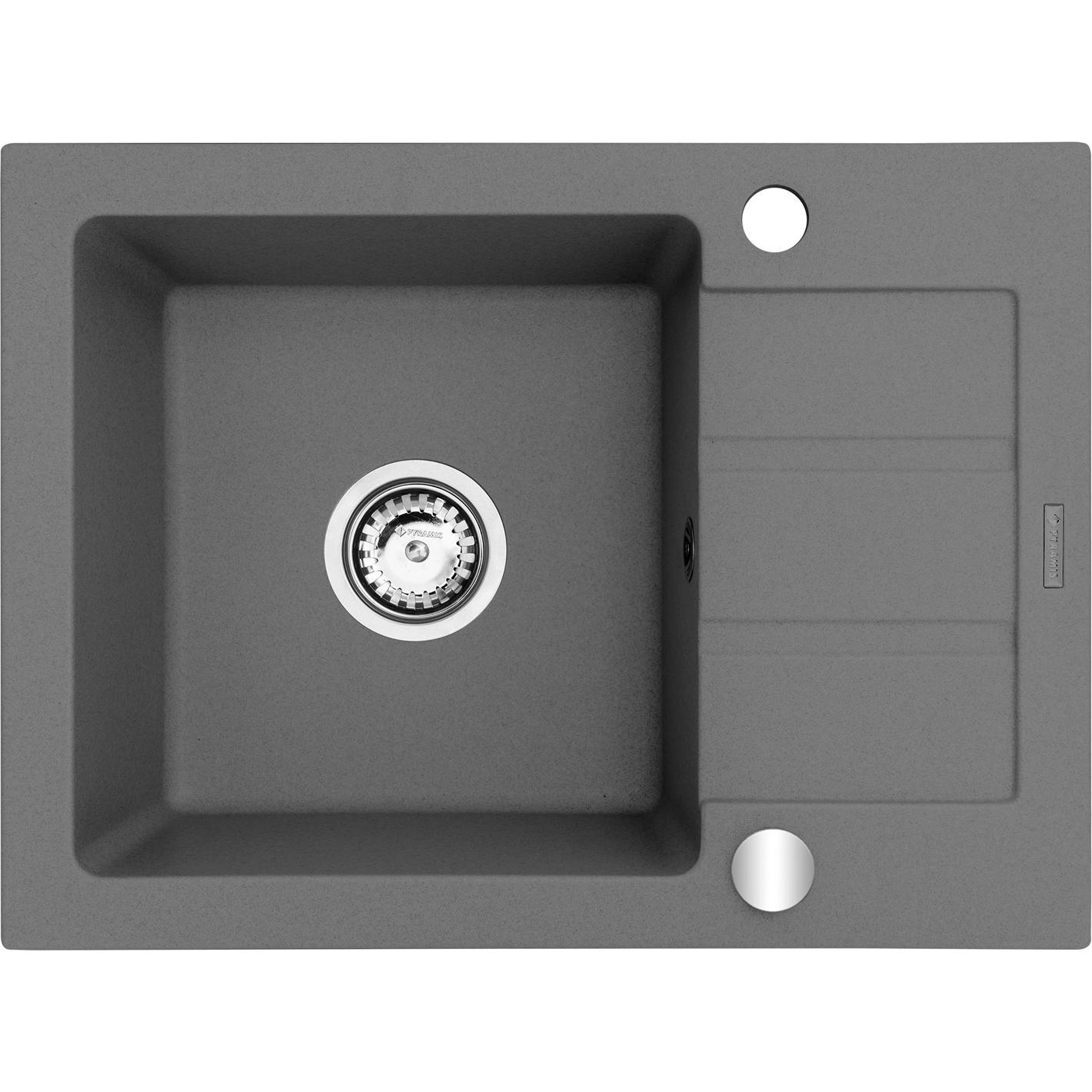 Maidsinks, Spülbecken, Einbeckenspüle mit Abtropffläche Promo 62x44 1B 1D (Einbauspüle mit Abtropffläche, 44 cm, 62 cm)