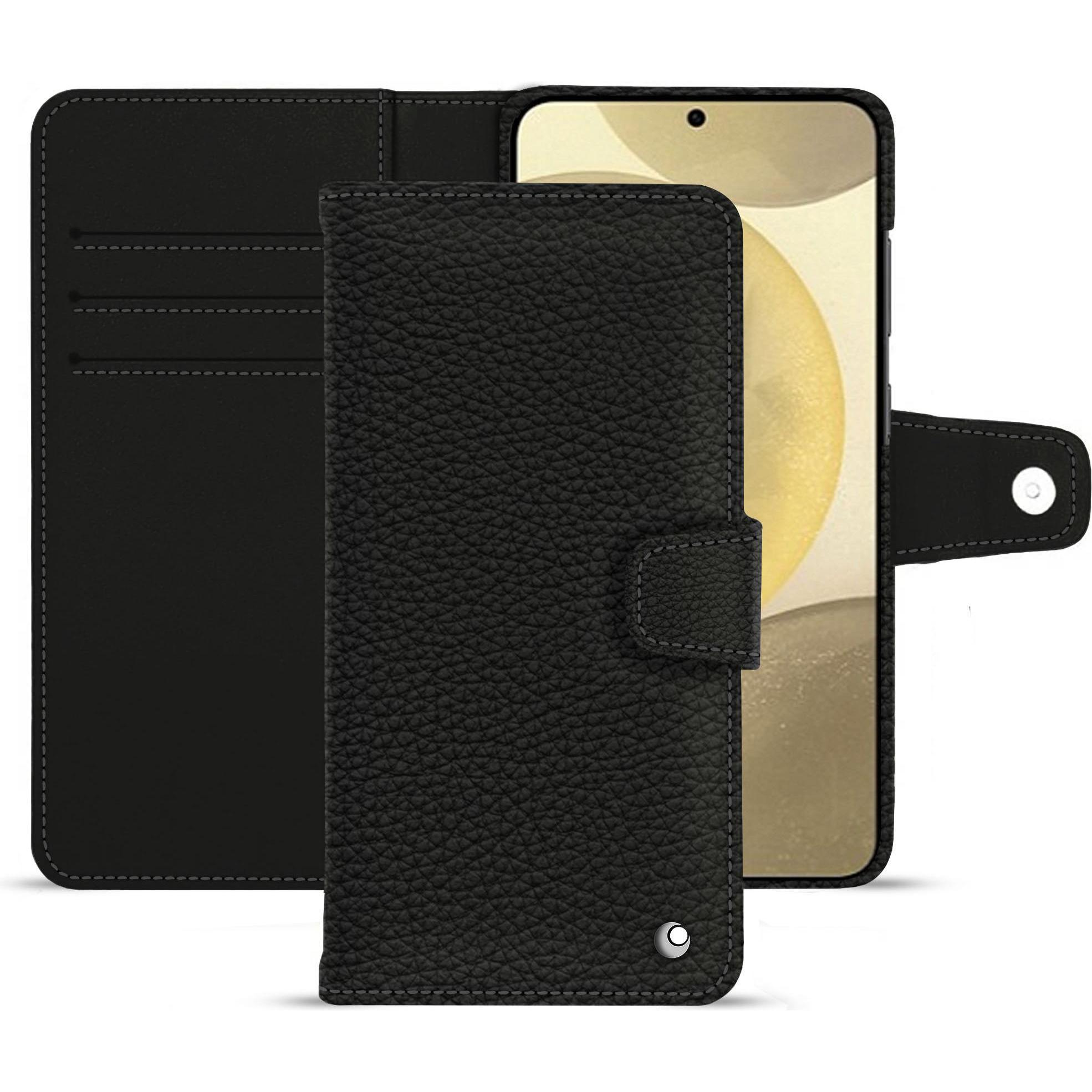 Noreve Lederschutzhülle (Samsung Galaxy S24+), Smartphone Hülle, Schwarz