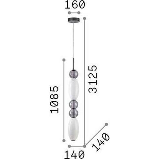 Thumbnail - Ideal lux, Pendelleuchte, LUMIERE LED Pendelleuchte 39W ⌀160mm Weiss warmweiss 314174 (4550 lm)