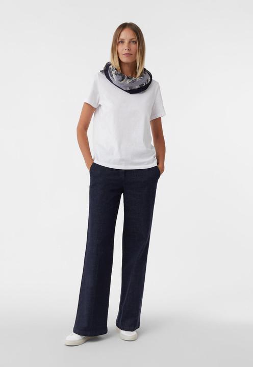 Image du produit Comma Tuch Floral gemusterter Loopschal aus Baumwolle