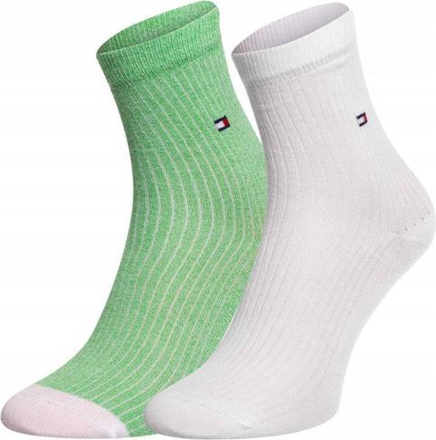 Actual product image Tommy Hilfiger th Women Short Sock 2p Rib Mouline Lime Green 701222646 004 35-38 (pack of 2, 35 - 38)