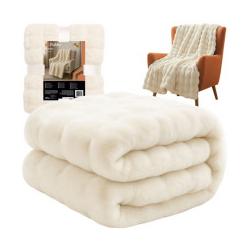 Ruhhy, Coperta, Koc 1,6x1m biały 26493 (160 x 100 cm)