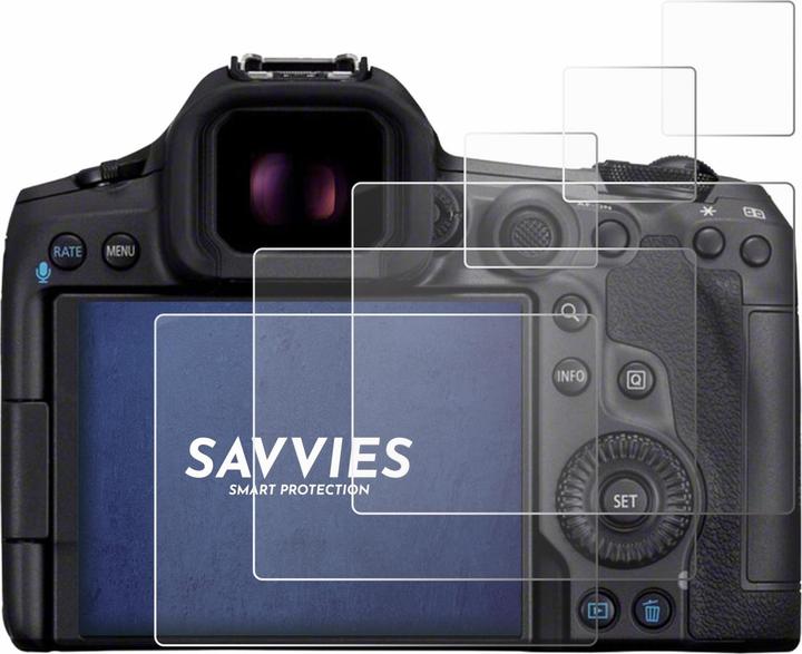 Actual product image Savvies 3x Smart Glass - 9H Hybrid Glass Screen Protector for Canon EOS R5 Mark II