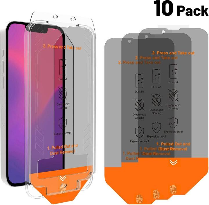 Image du produit 4smarts Second Glass Privacy, Service Kit + Anti Dust (10 pcs, Apple iPhone 13, Apple iPhone 13 Pro, Apple iPhone 14, Apple iPhone 16e)