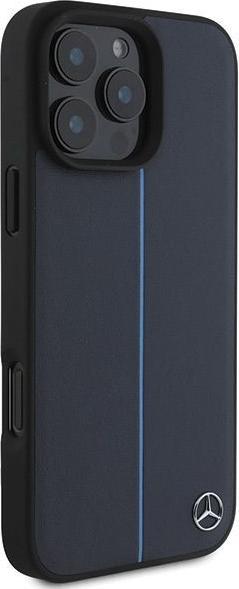 Image du produit Mercedes MEHMP16X23RURBV iPhone 16 Pro Max 6.9" granatowy/navy hardcase MB Blue Line Leather MagSafe (Apple iPhone 16 Pro Max)