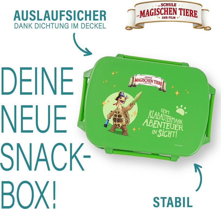 Produktbild Awave Die Schule der Magischen Tiere Brotdose Snackbox, aus rPET | grün, Henrietta