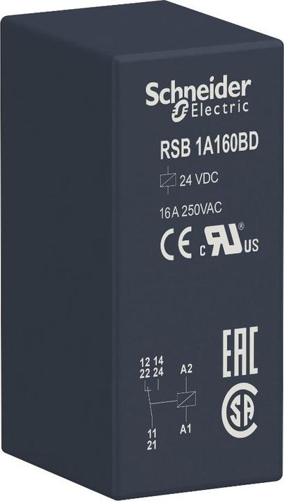 Produktbild Schneider Electric Interface-Relais Zelio RSB 24Vdc 16A