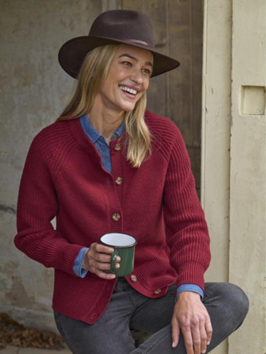 Produktbild Woolovers Strickjacke Rundhalsausschnitt (S)