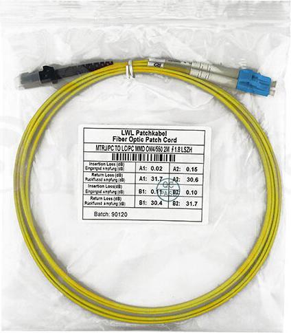 Produktbild BlueOptics Duplex LWL Patchkabel MTRJ-LC Singlemode 50 Meter (50 m)