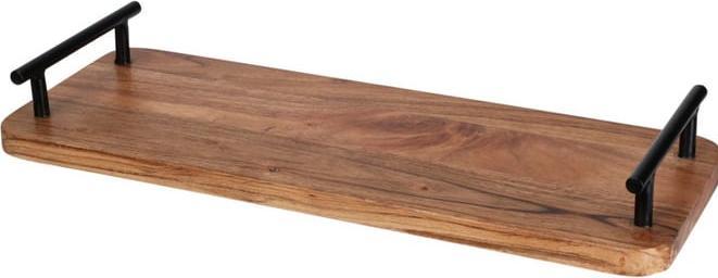 Actual product image Home&Styling Serviertablett - Holz - 40 x 5 x 15 cm - braun/schwarz