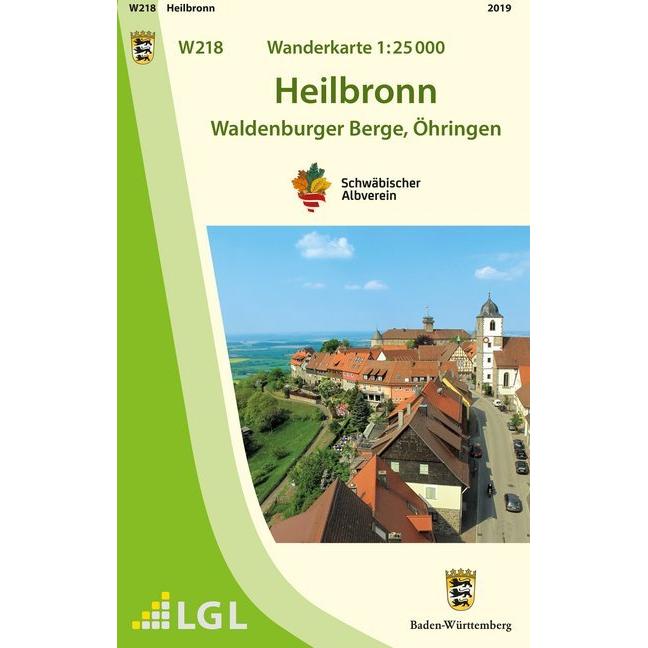 Topographische Wanderkarte Baden-Württemberg Heilbronn, Landkarte