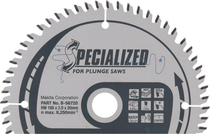 Makita SPECIALIZED Circular Saw Blade for Battery Plunge Cut Saws 165/20