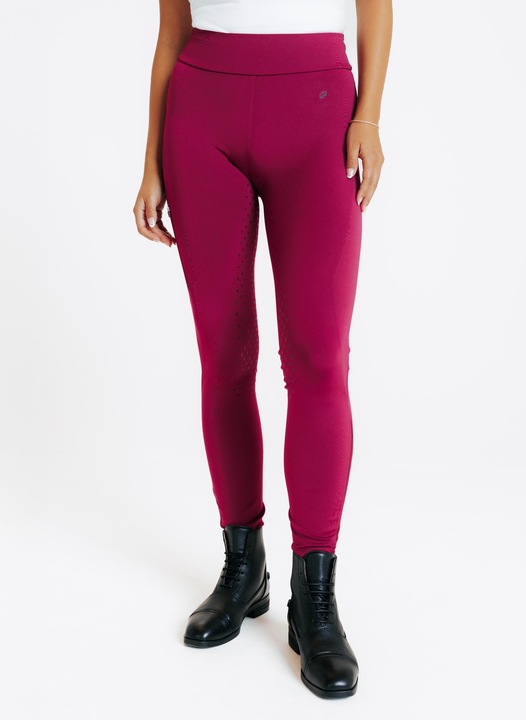 Fouganza Reitleggings 500 Full Grip Damen lila
