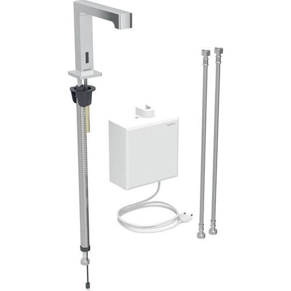 Geberit, Badarmatur, Brenta Waschtischarmatur, Ausladung 195mm, mit Thermostatmischer, Netzbetrieb, mit AP-Funkti