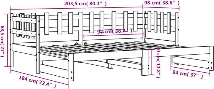 Actual product image vidaXL Tagesbett (90 x 200 cm)