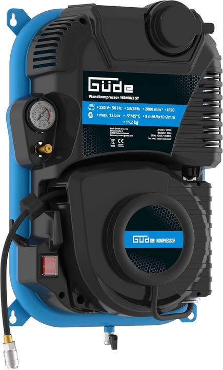 Actual product image Güde Wandkompressor (2 l, 8 bar)
