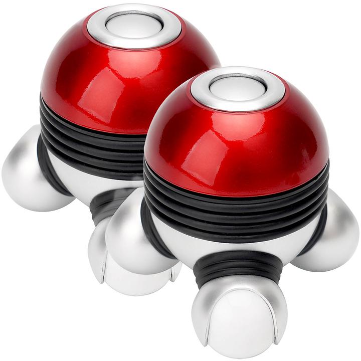 Image du produit Casativo Lot de 2 masseurs vibrants compacts avec 3 têtes de massage, fonctionnant sur piles