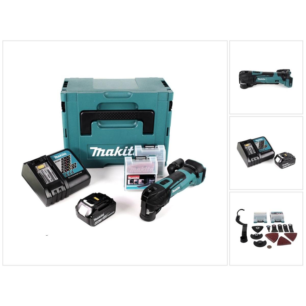 Thumbnail - Makita, Multifunktionswerkzeug, DTM 51 RG1JX2 Akku Multifunktionswerkzeug 18 V + 1x Akku 6,0 Ah + Ladegerät + 39 tlg. Zu...