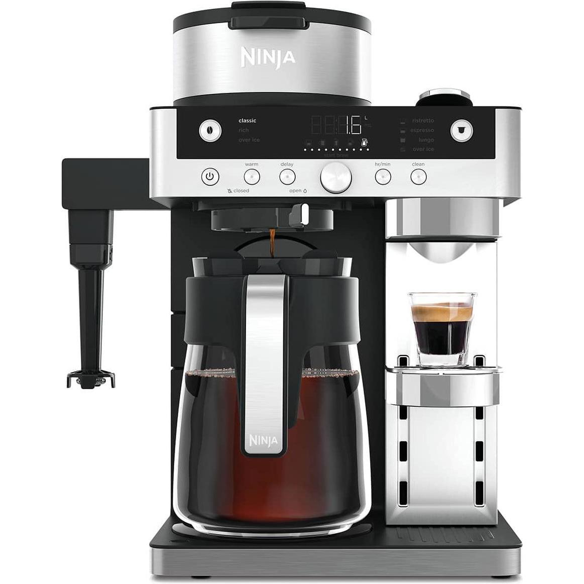 Ninja ​ - Prestige DualBrew System 2-in-1 Combi Coffee Machine CFN803EU, Macchina da caffè (americano), Argento, Nero