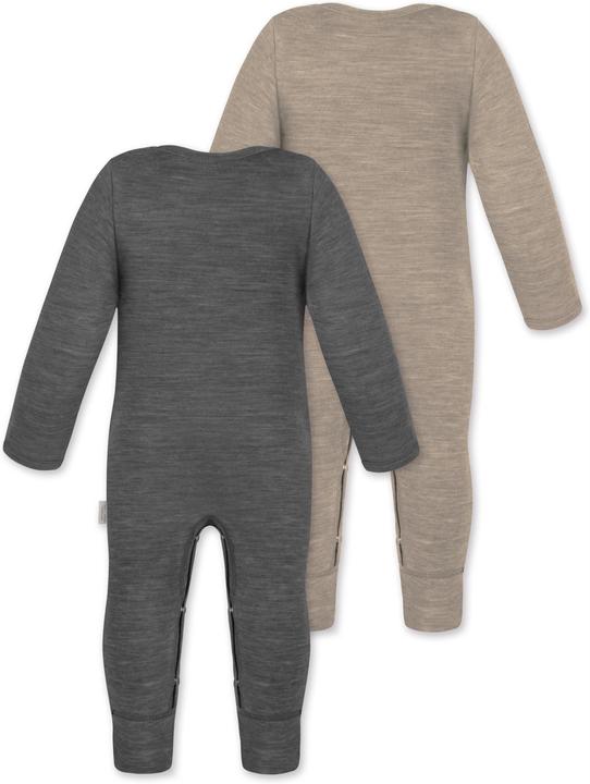 Produktbild Normani 2er Pack Baby Merino Strampler „Tangoio" - 9595 (74)