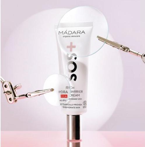 Immagine prodotto Madara SOS Rich Hydra Barrier CICA Cream - Lenisce e idrata (40 ml, Crema 24h)
