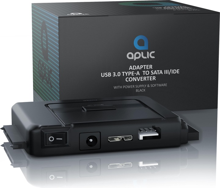 Produktbild Aplic USB 3.0 Festplatten Adapter für SATA / IDE Festplatten & CD / DVD