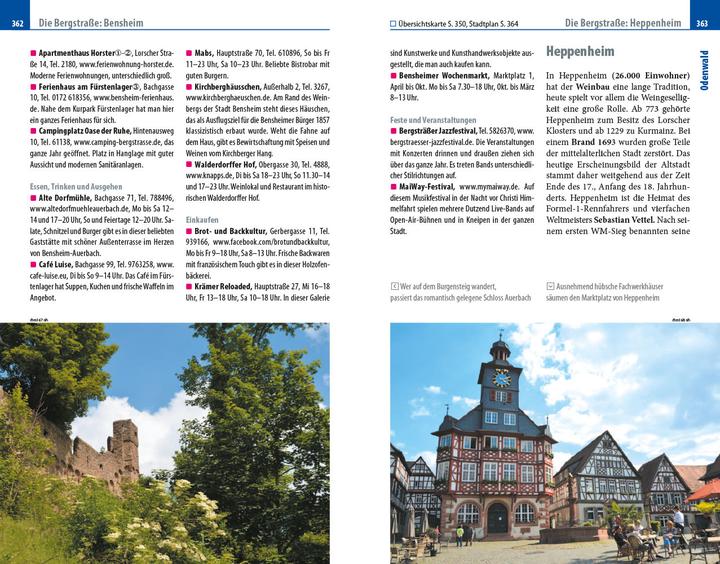 Image du produit Reiseführer Rhein-Main-Region mit Taunus und Odenwald (Allemand, Lilly Nielitz-Hart, Simon Hart, 2021)