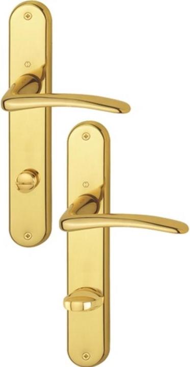 Hoppe Langschildgarnitur Istanbul M171/332P Messing F71 SK/OL 78 mm DIN rechts (Türschildgarnitur)