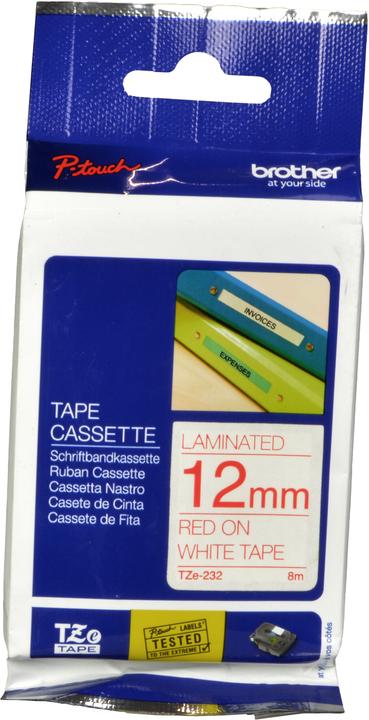 Produktbild Brother Tze-232 (1.20 cm, Weiss, Rot)