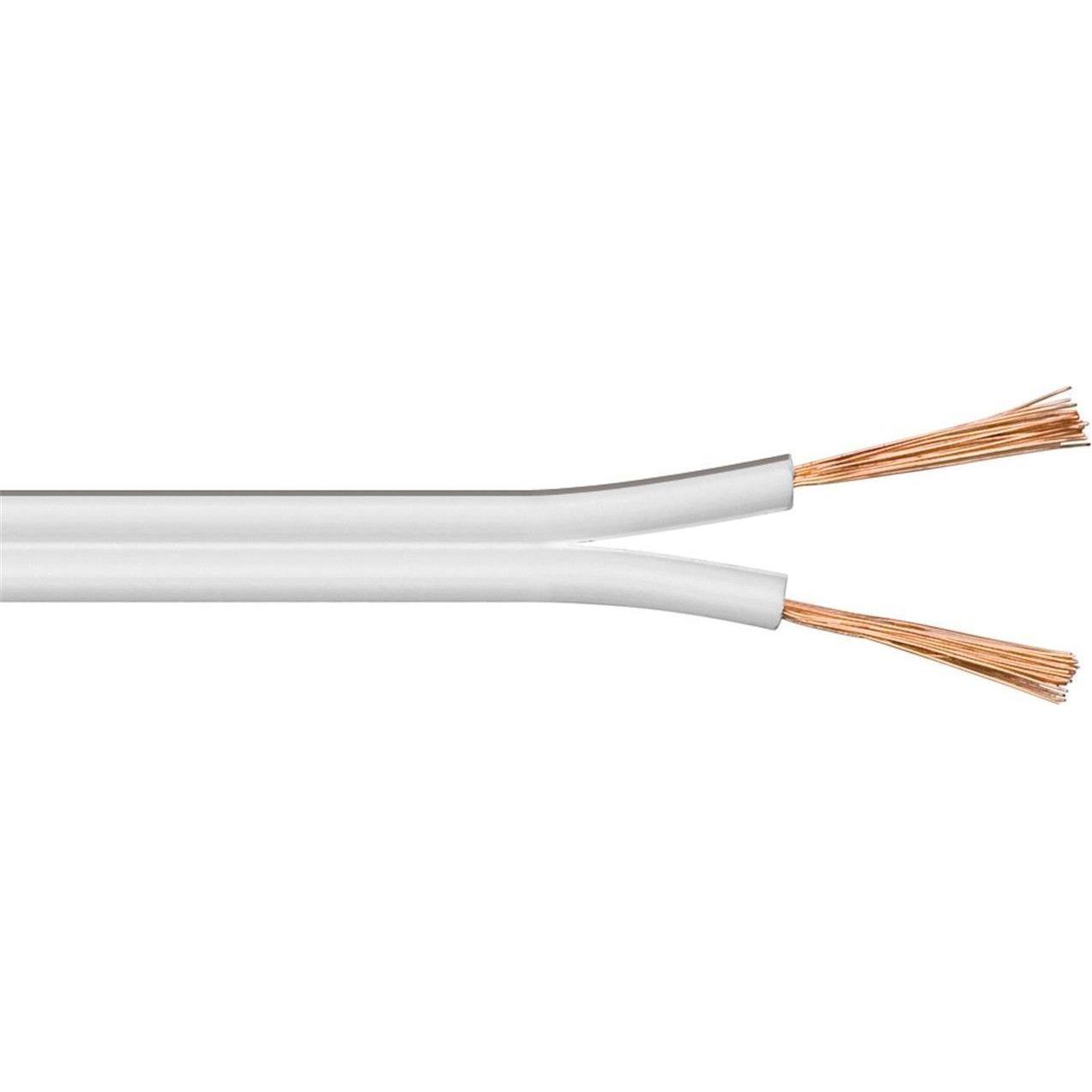 Goobay 15110 CU (25 m, 0.50 mm²), Lautsprecherkabel, Weiss