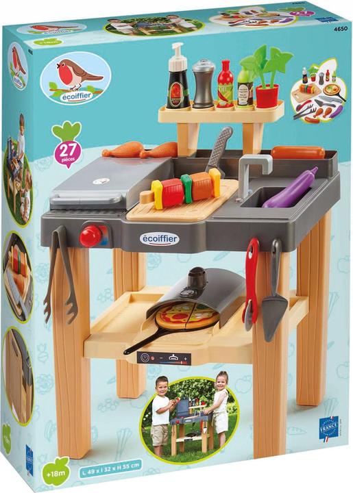 Image du produit Ecoiffier Sommerküche mit Grill und Pizzaofen, 27-tlg.