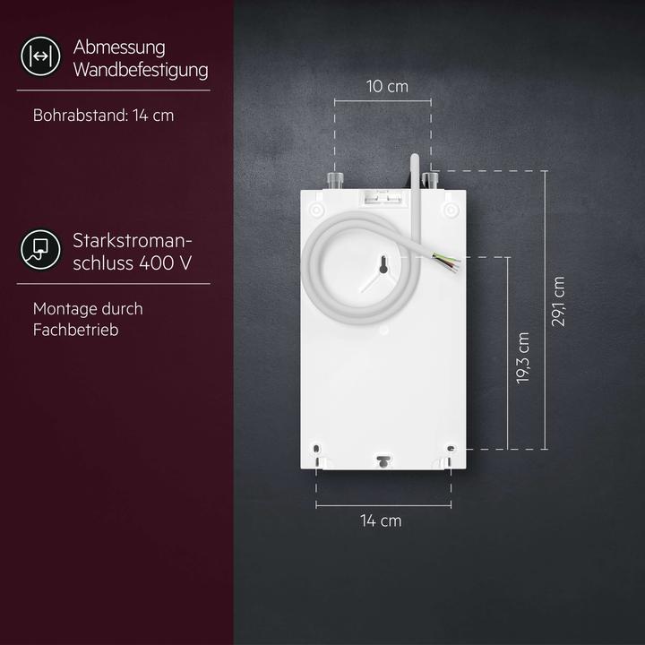Produktbild AEG Haustechnik DDLE Kompakt 11/13 kW Kompakt Durchlauferhitzer für die Küche, 400 V, Untertisch, VDE geprüft