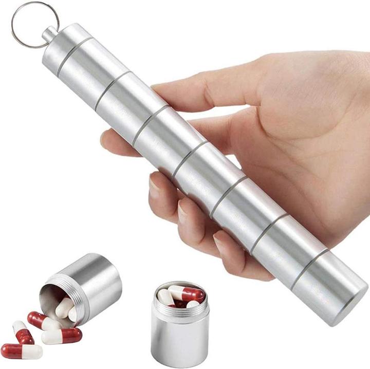 JTI Pillendose - 7 Tage - Aluminium