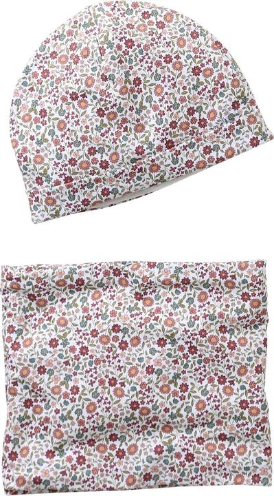 Actual product image Vertbaudet Blumiges Set aus Mütze und Snood für Mädchen (152)