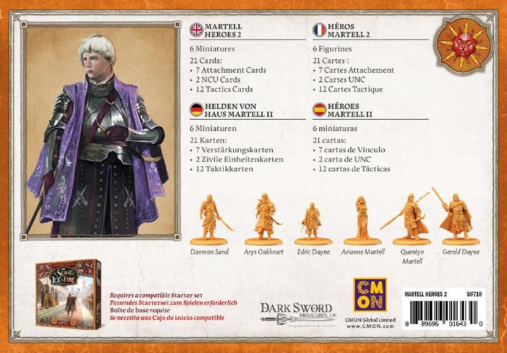 Image du produit Cmon A Song of Ice & Fire - Martell Heroes 2 (Extension DE)