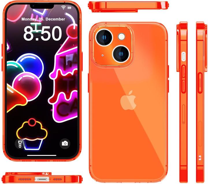 Actual product image Nalia Clear Transparent Neon Silicone Sleeve (Apple iPhone 14)