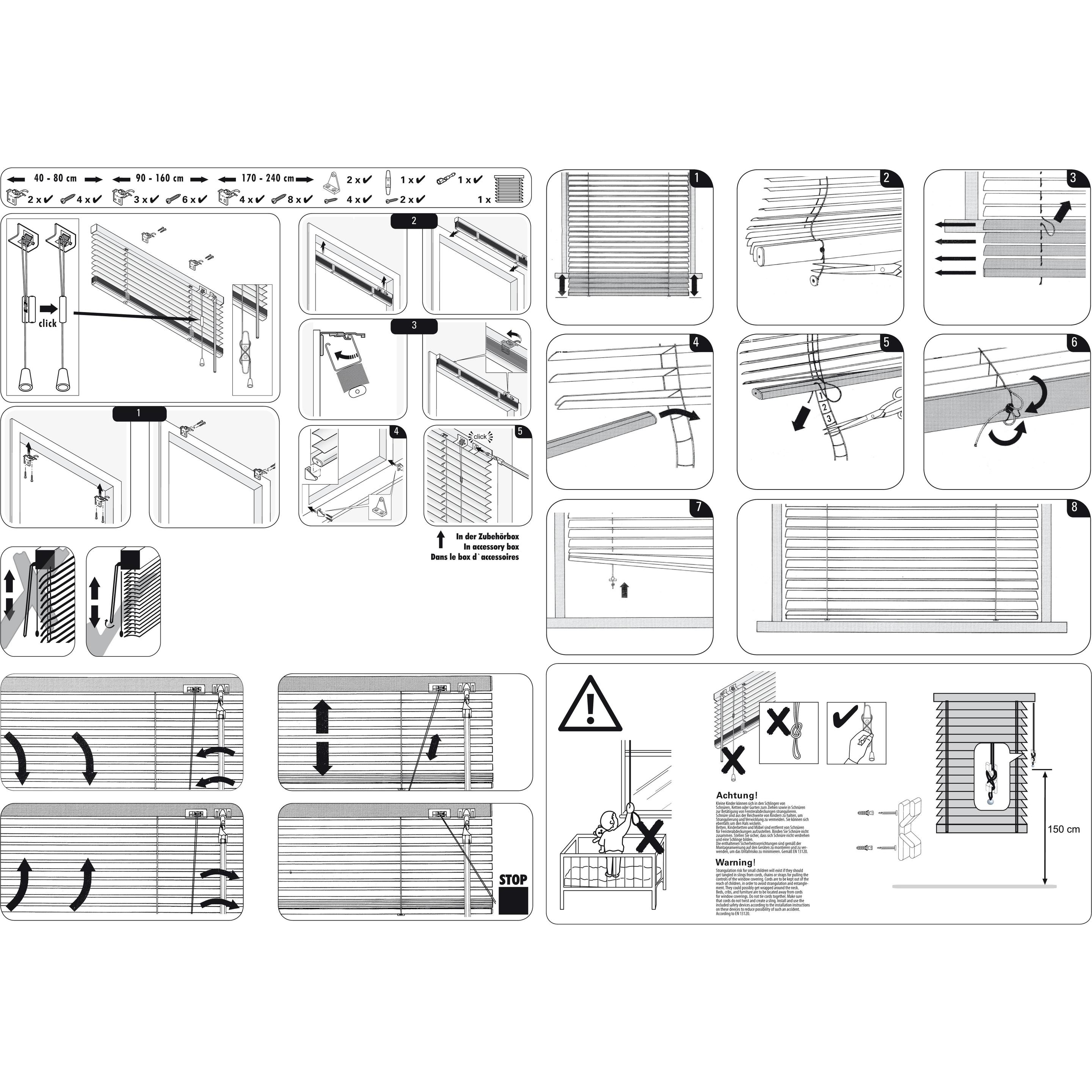 Thumbnail - Gardinia, Rollo, Alu-Jalousie 60x175 cm (60 x 175 cm)