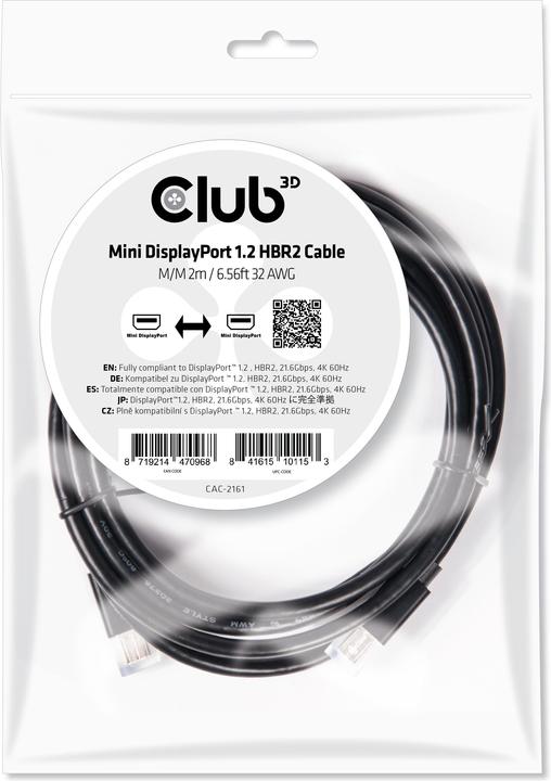 Actual product image Club 3D Mini DisplayPort — Mini DisplayPort (2 m)