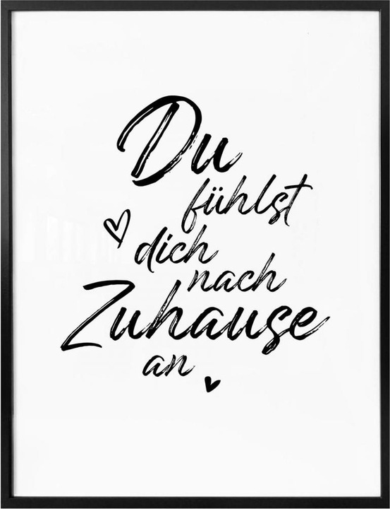 Produktbild Trenddeko Du fühlst dich nach Zuhause an (40 x 50 cm)